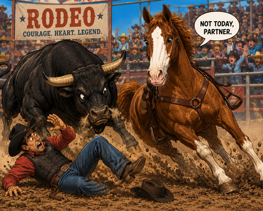 Horse saves Cowboy